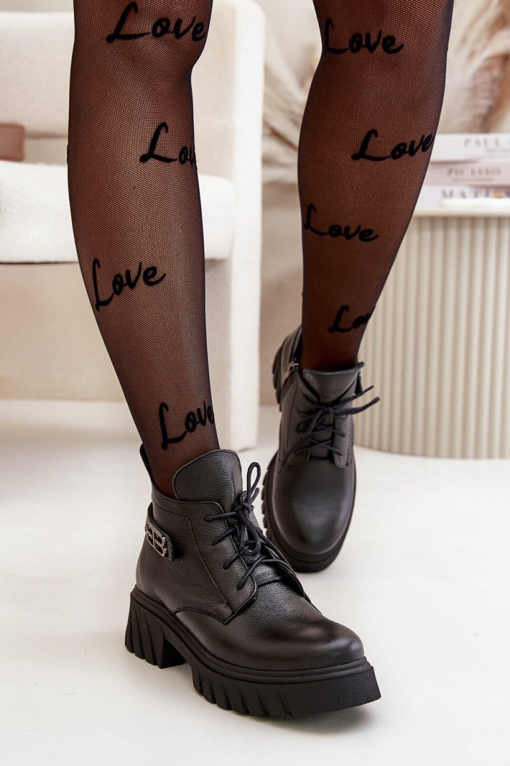 Botki Model Zazoo 60483 Black - Step in style - obrazek 2