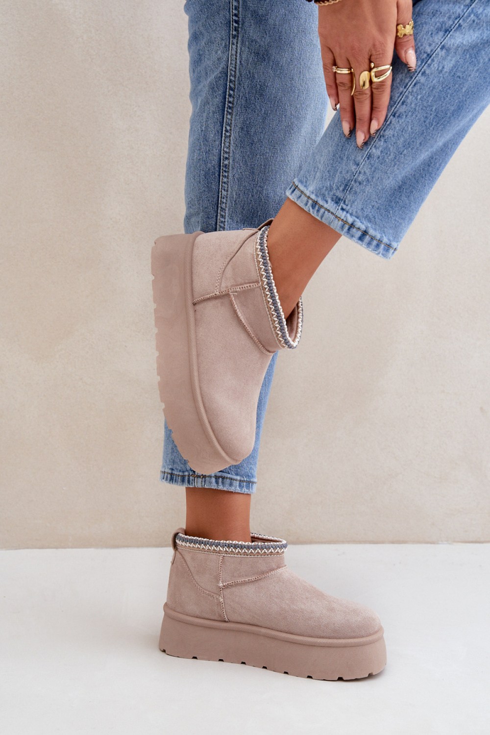 Śniegowce Model Heslania HY877-39 Light Beige - Step in style - obrazek 3