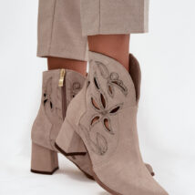 Botki Model Zazoo 3647 Cappuccino Zamsz – Step in style