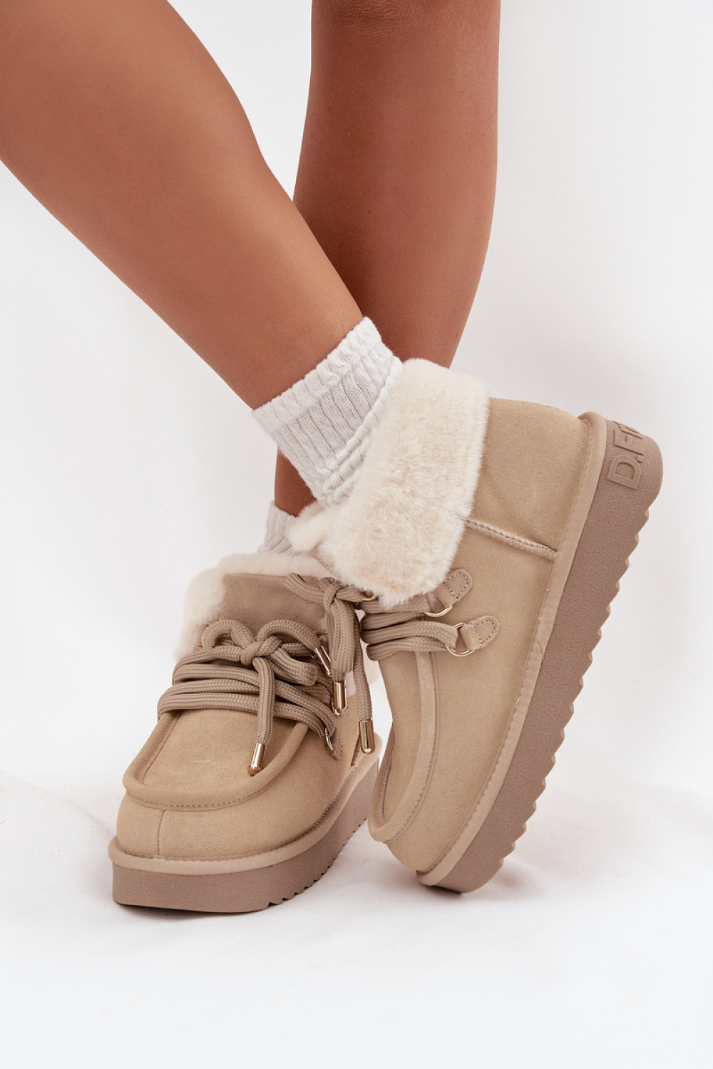 Śniegowce Model D.Franklin DFSH375006 Light Beige - Step in style - obrazek 3