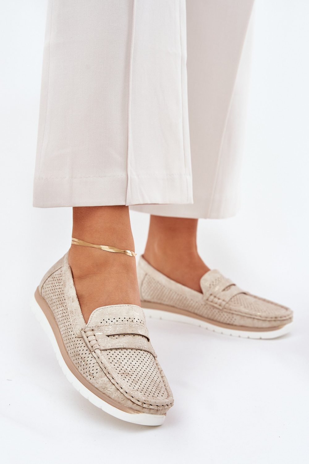 Mokasyny Model Bralithia 25PB02-9039 Silver - Step in style