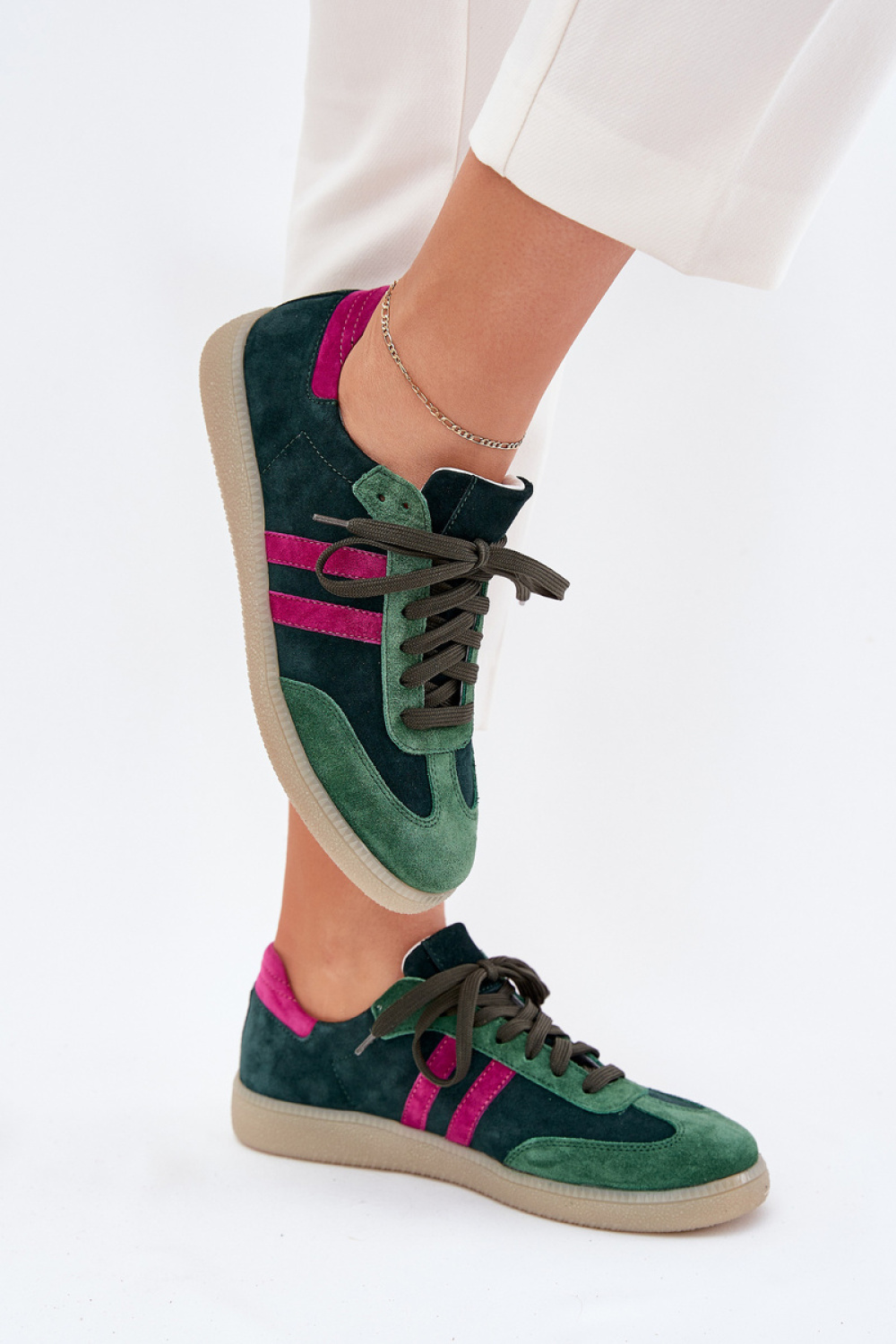 Buty Sportowe Model Zazoo N1068 Dark Green - Step in style - obrazek 3
