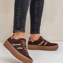 Buty Sportowe Model Zazoo N1176 Panterka Czekolada – Step in style