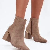 Botki Model Brivelle 7607-2 Beige Zamsz – Step in style