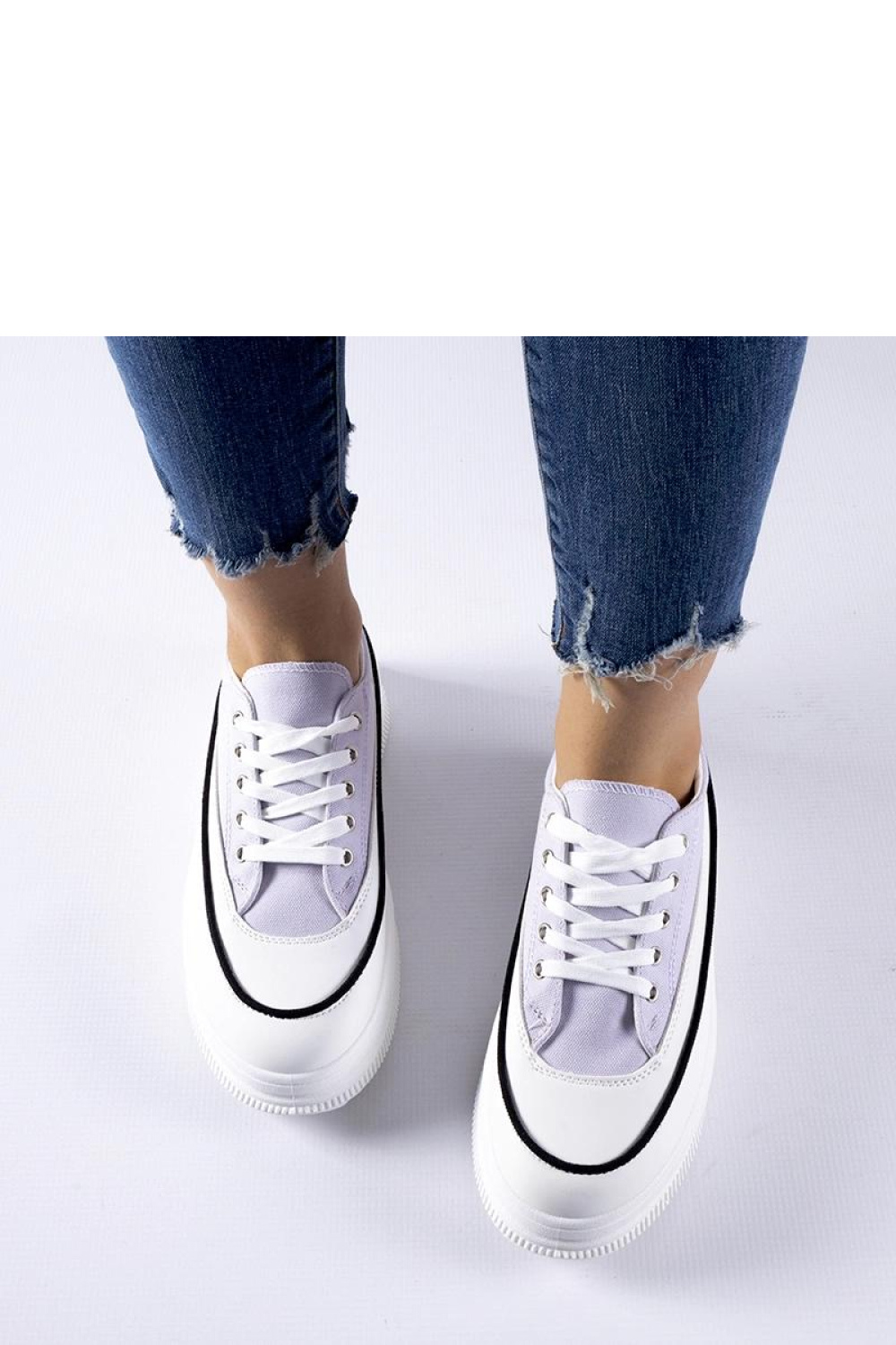 Fioletowe trampki na platformie Plesio - Solea - obrazek 2