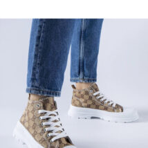 Brązowe trampki zdobione monogramem Terenzio – Solea