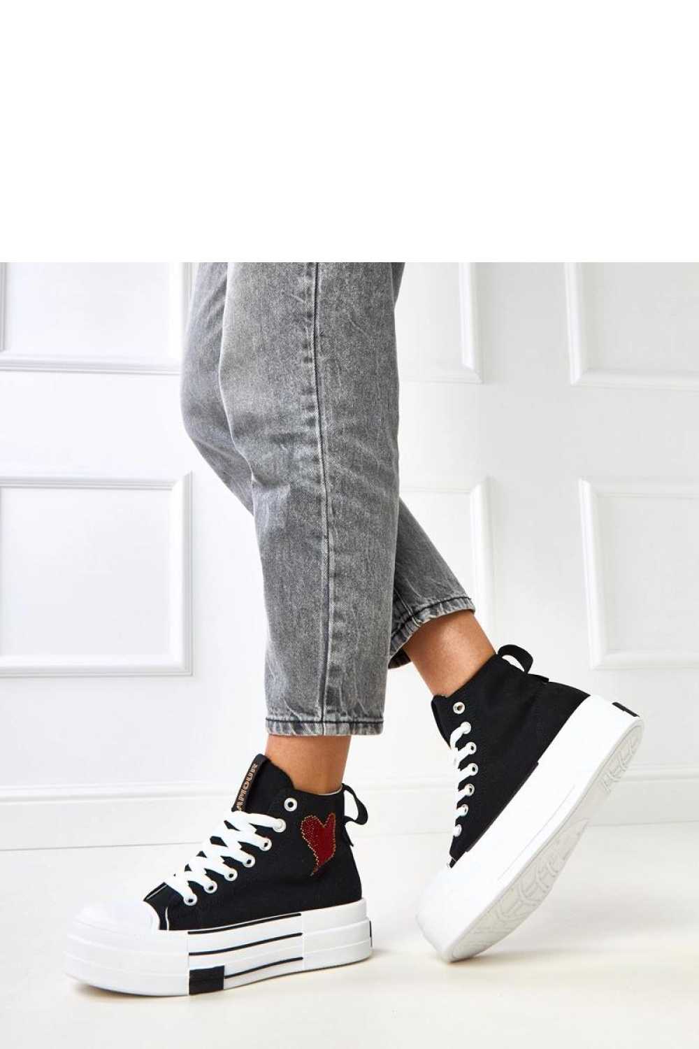 Trampki Model Ailea B033 Black - Solea - obrazek 3