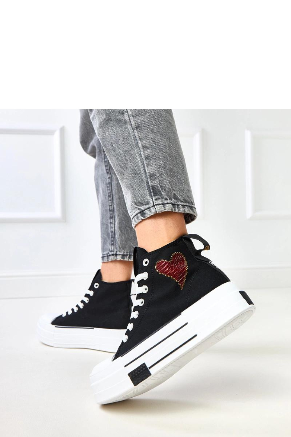 Trampki Model Ailea B033 Black - Solea - obrazek 4