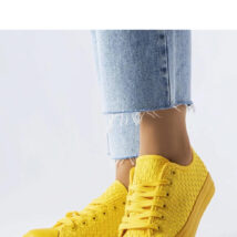 Żółte trampki z tkaniny plecionej Thibodeau – Solea