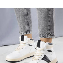 Biało-czarne sneakersy za kostkę Robin – Solea