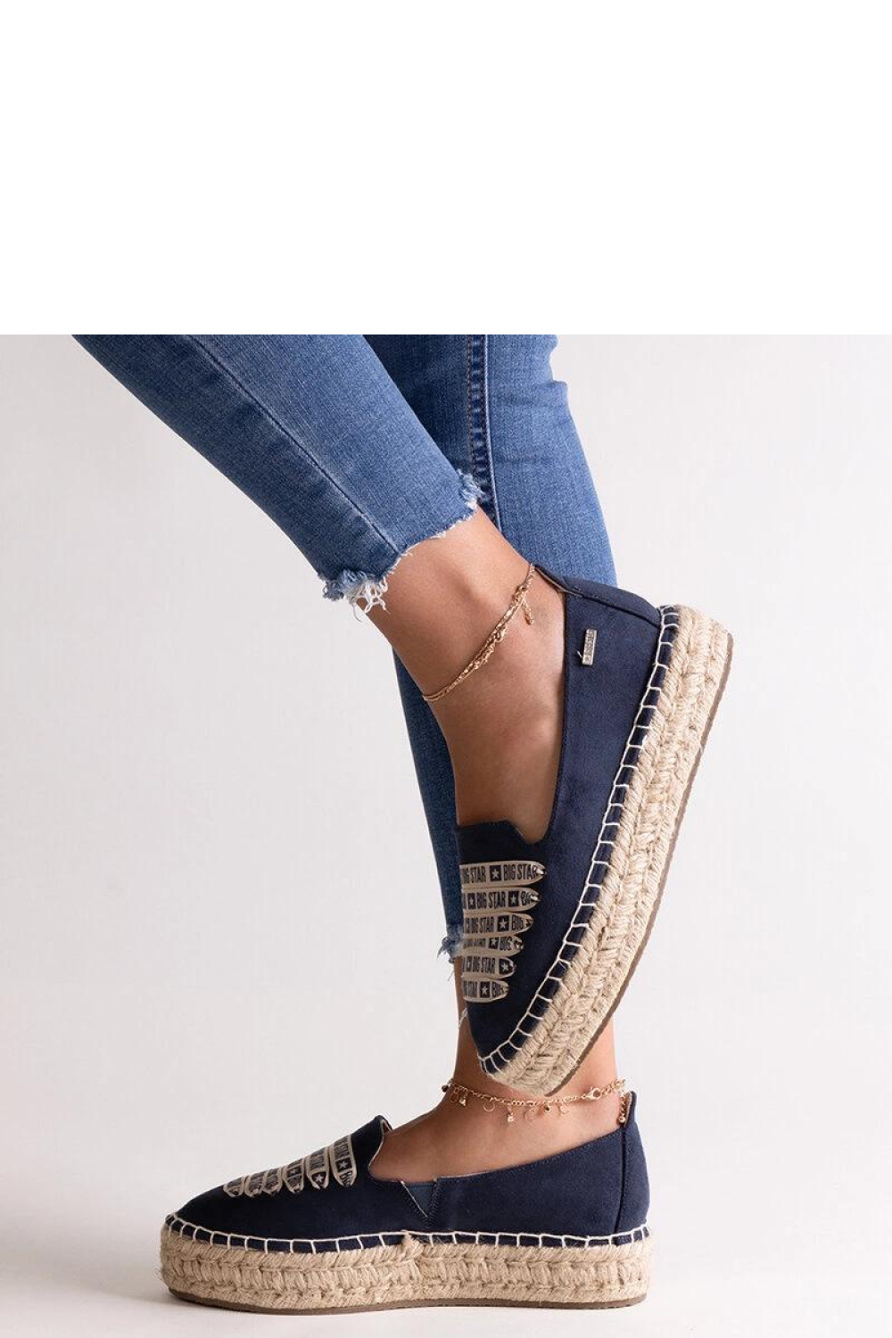 Granatowe espadryle Big Star JJ274889 - Solea - obrazek 3