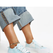 Niebieskie materiałowe trampki Jerina – Solea