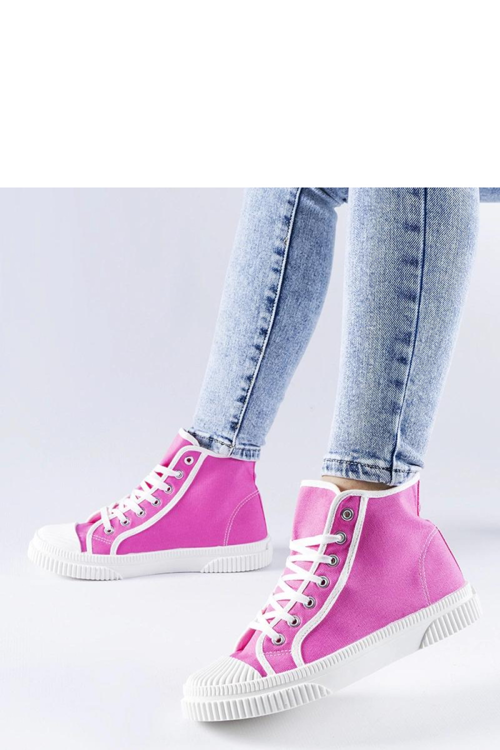 Ciemnoróżowe wysokie trampki Pozzuolo - Solea - obrazek 2