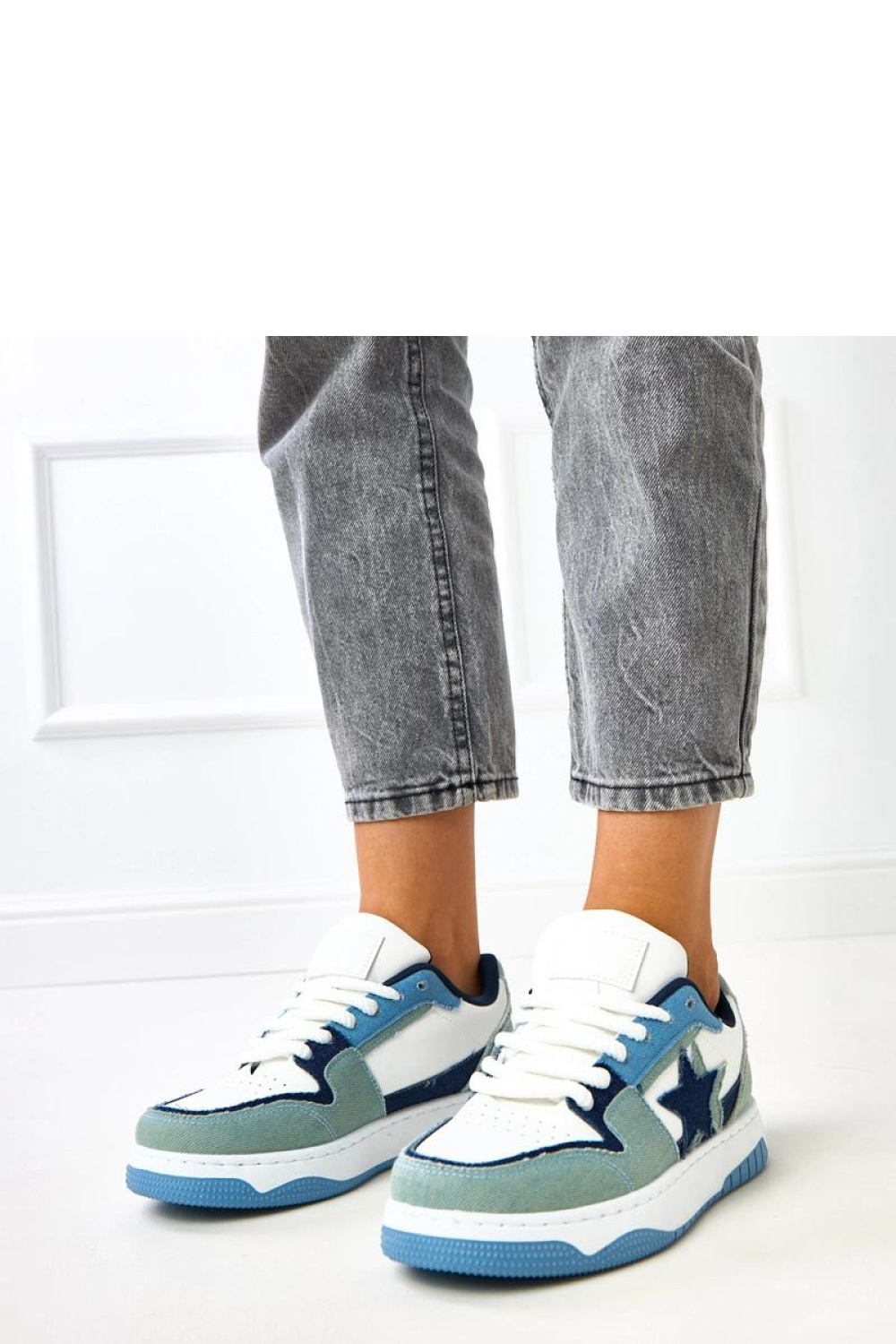 Buty Sportowe Model Zerri WW240 White/Blue - Solea