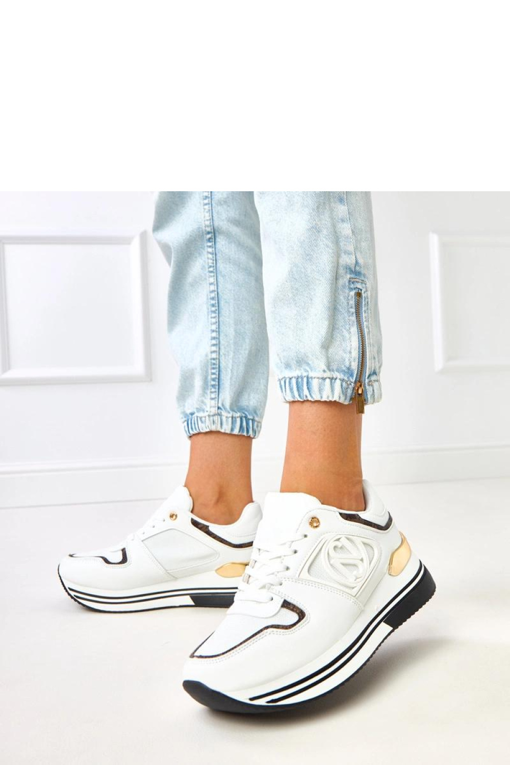 Buty Sportowe Model Matija B2064 White/Black - Solea - obrazek 2