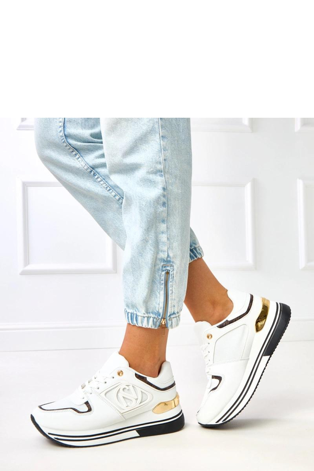 Buty Sportowe Model Matija B2064 White/Black - Solea - obrazek 3