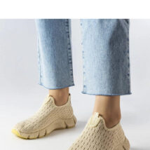 Jasnobeżowe sportowe sneakersy wsuwane Obenor – Solea