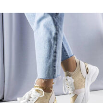 Beżowe sneakersy na koturnie Ann – Solea