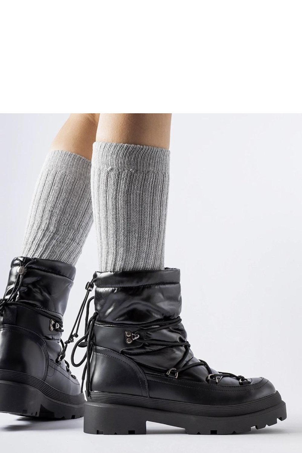 Czarne śniegowce ze ściągaczem Eagleville - Solea - obrazek 2