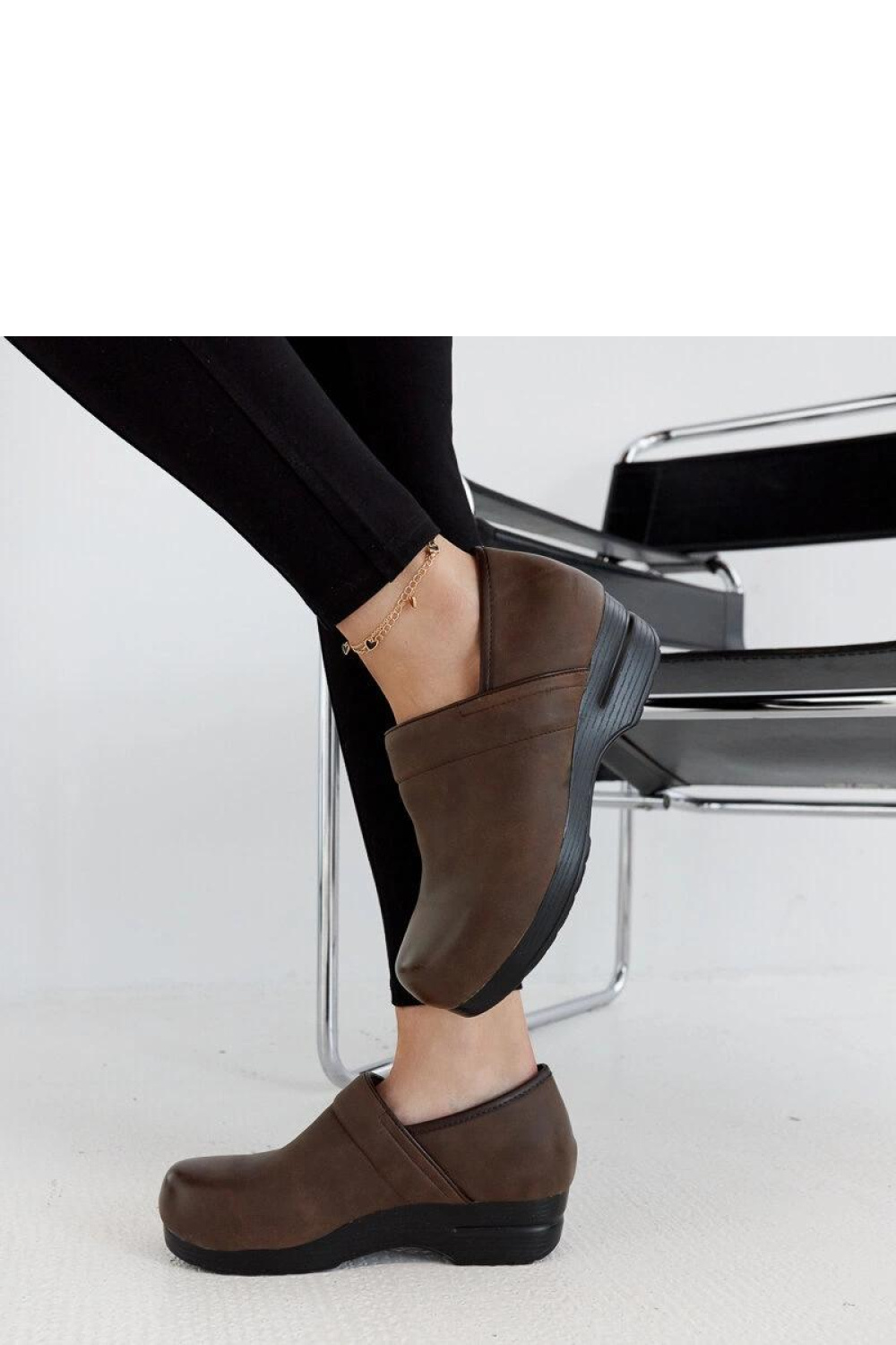 Brązowe półbuty na platformie Montoro - Solea - obrazek 4