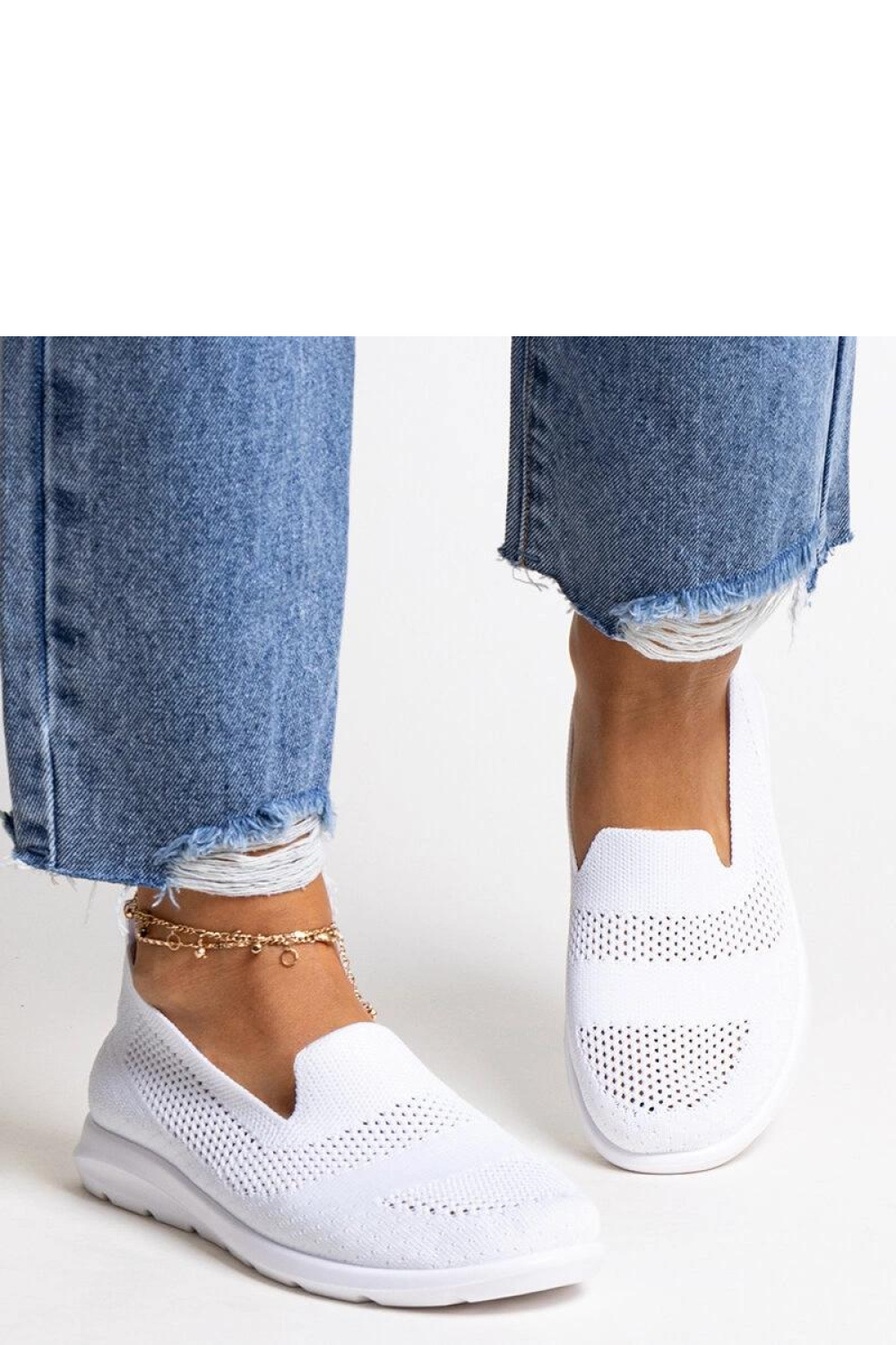 Białe tenisówki na piankowej podeszwie Rahima - Solea - obrazek 4