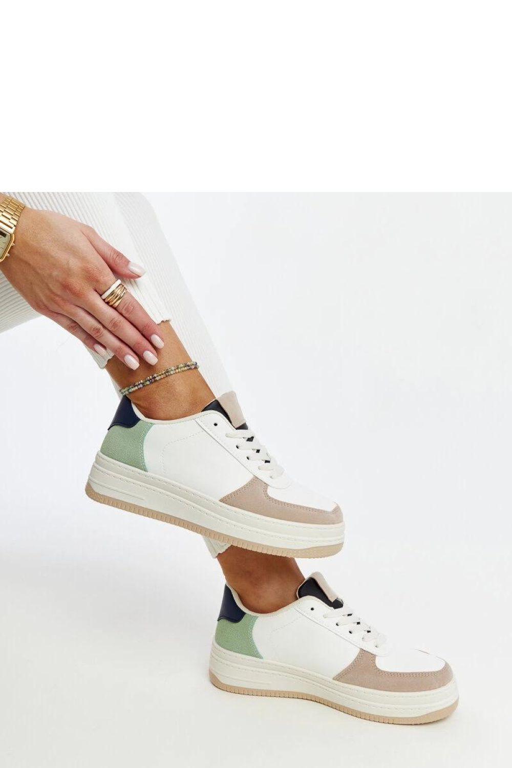 Wielokolorowe sneakersy na platformie Cvita - Solea - obrazek 2