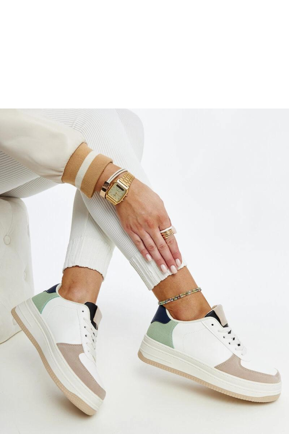 Wielokolorowe sneakersy na platformie Cvita - Solea - obrazek 3