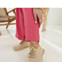 Beżowe materiałowe sneakersy Mira – Solea