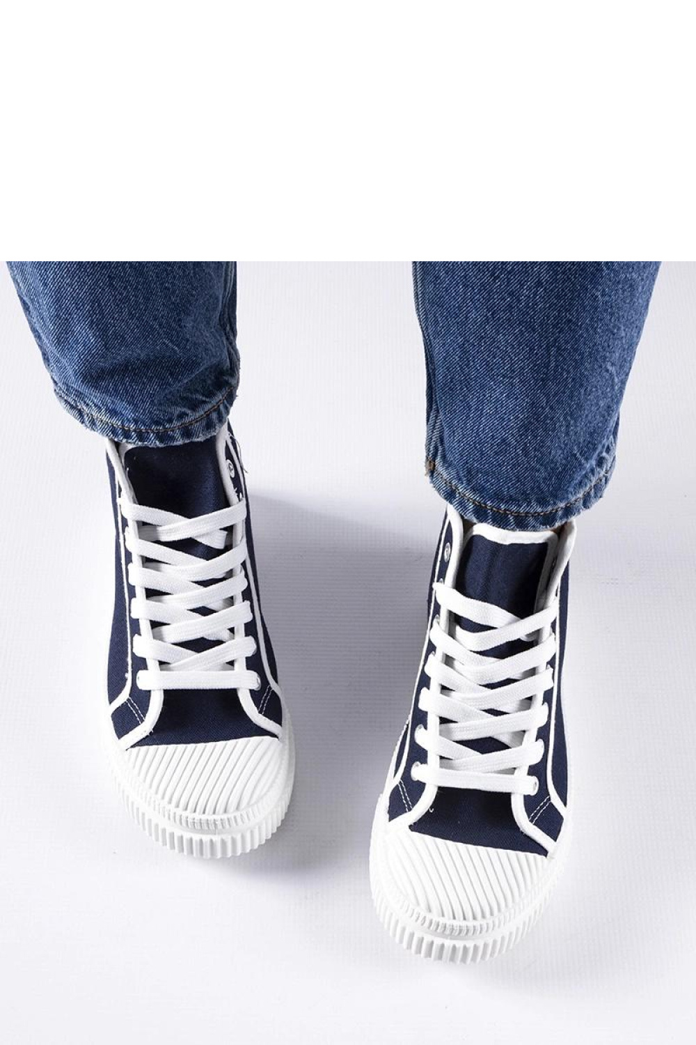 Granatowe wysokie trampki Pozzuolo - Solea - obrazek 3