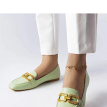 Zielone mokasyny z klamerką Rousseau – Solea