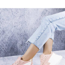 Różowe sneakersy z eko-zamszu Dupuis – Solea