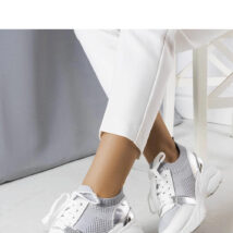 Szare sneakersy na koturnie Ann – Solea