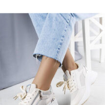 Beżowe sneakersy na koturnie Stacey – Solea