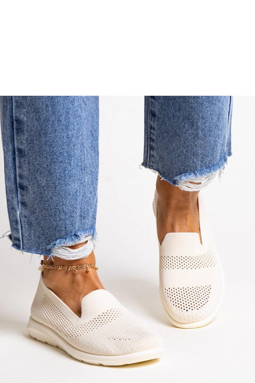 Beżowe tenisówki na piankowej podeszwie Rahima - Solea - obrazek 4