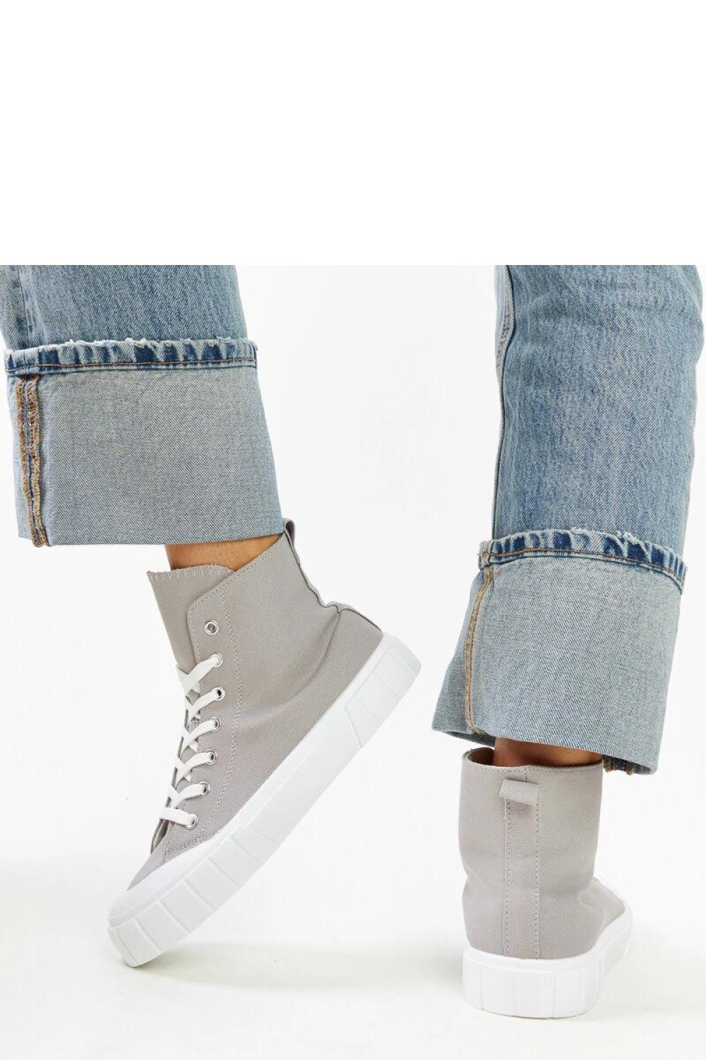 Szare wysokie trampki Vinka - Solea - obrazek 5