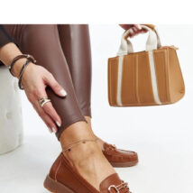 Brązowe mokasyny z klamerką Anisah – Solea