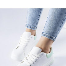 Biało-miętowe sneakersy Leland – Solea