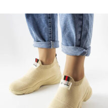 Beżowe wsuwane buty sportowe damskie Greco – Solea