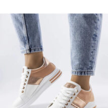 Białe sneakersy z różowymi wstawkami Deans – Solea