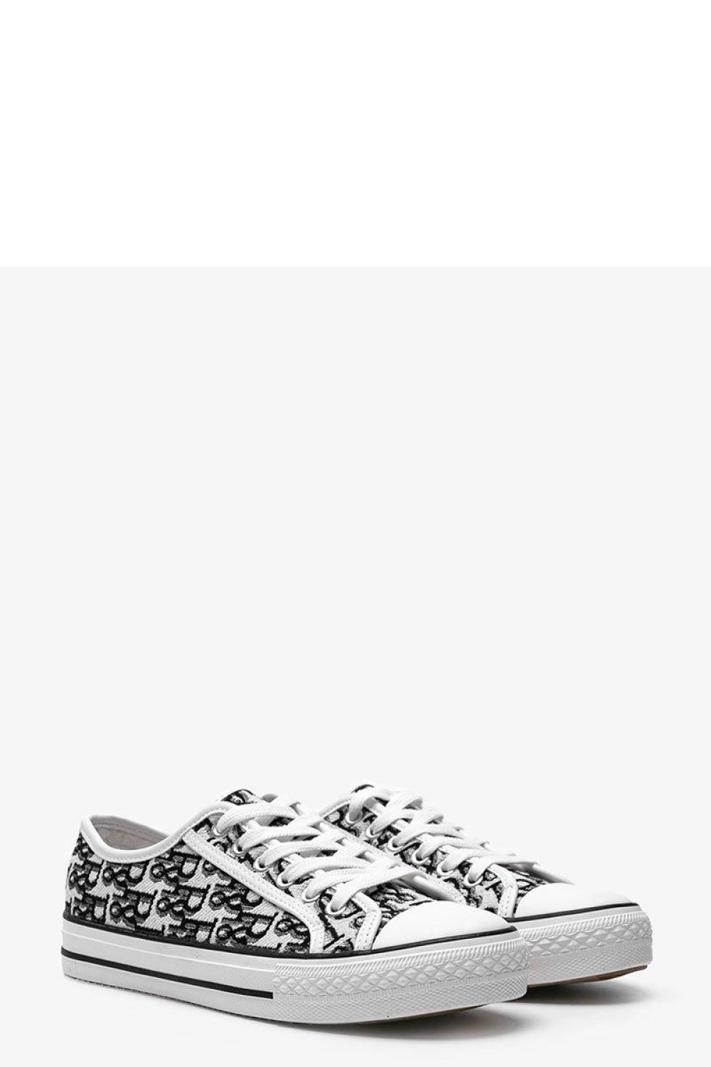 Biało czarne trampki damskie Rimmie - Solea - obrazek 4