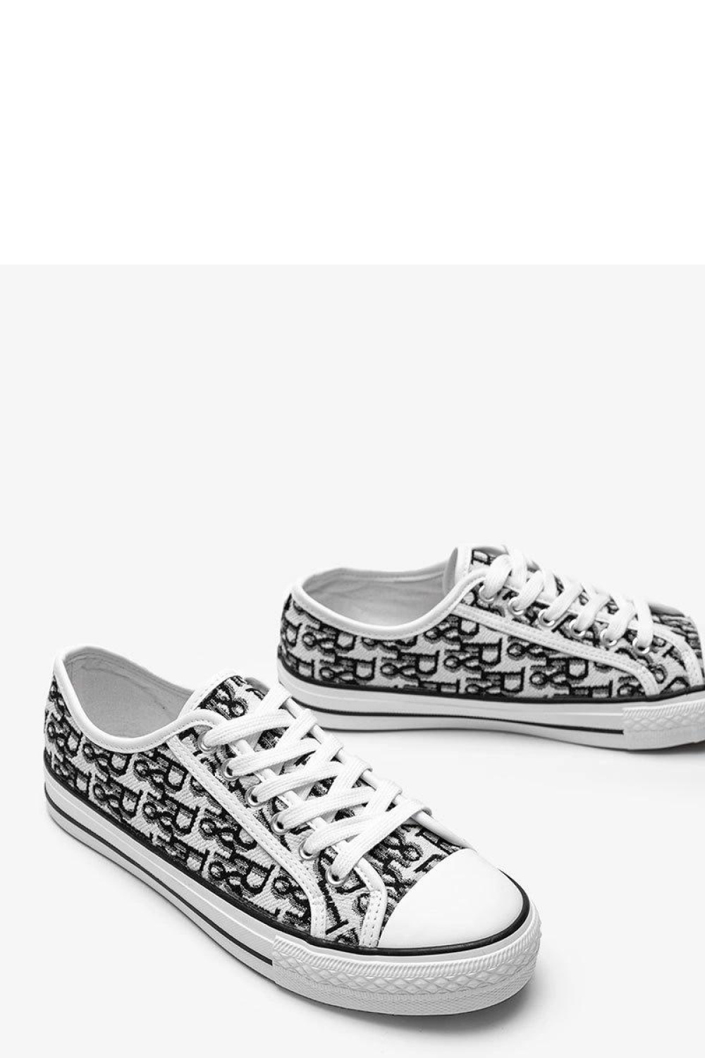 Biało czarne trampki damskie Rimmie - Solea - obrazek 6