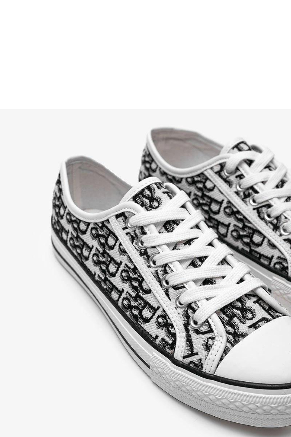 Biało czarne trampki damskie Rimmie - Solea - obrazek 7