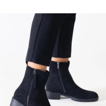 Czarne wysokie botki na platformie eko-zamsz Zahra – Solea