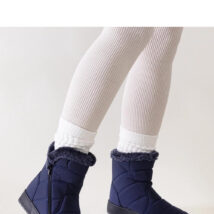 Granatowe śniegowce zdobione futerkiem Khitem – Solea