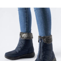 Granatowe śniegowce na koturnie Brownton – Solea