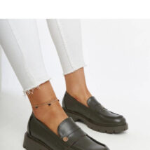 Ciemnozielone mokasyny Eko skórzane Mladenka – Solea