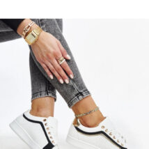 Biało-czarne sneakersy na platformie Amala – Solea