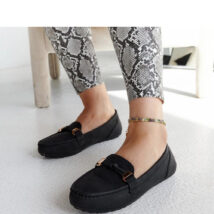 Czarne mokasyny o matowym wykończeniu Scafati – Solea