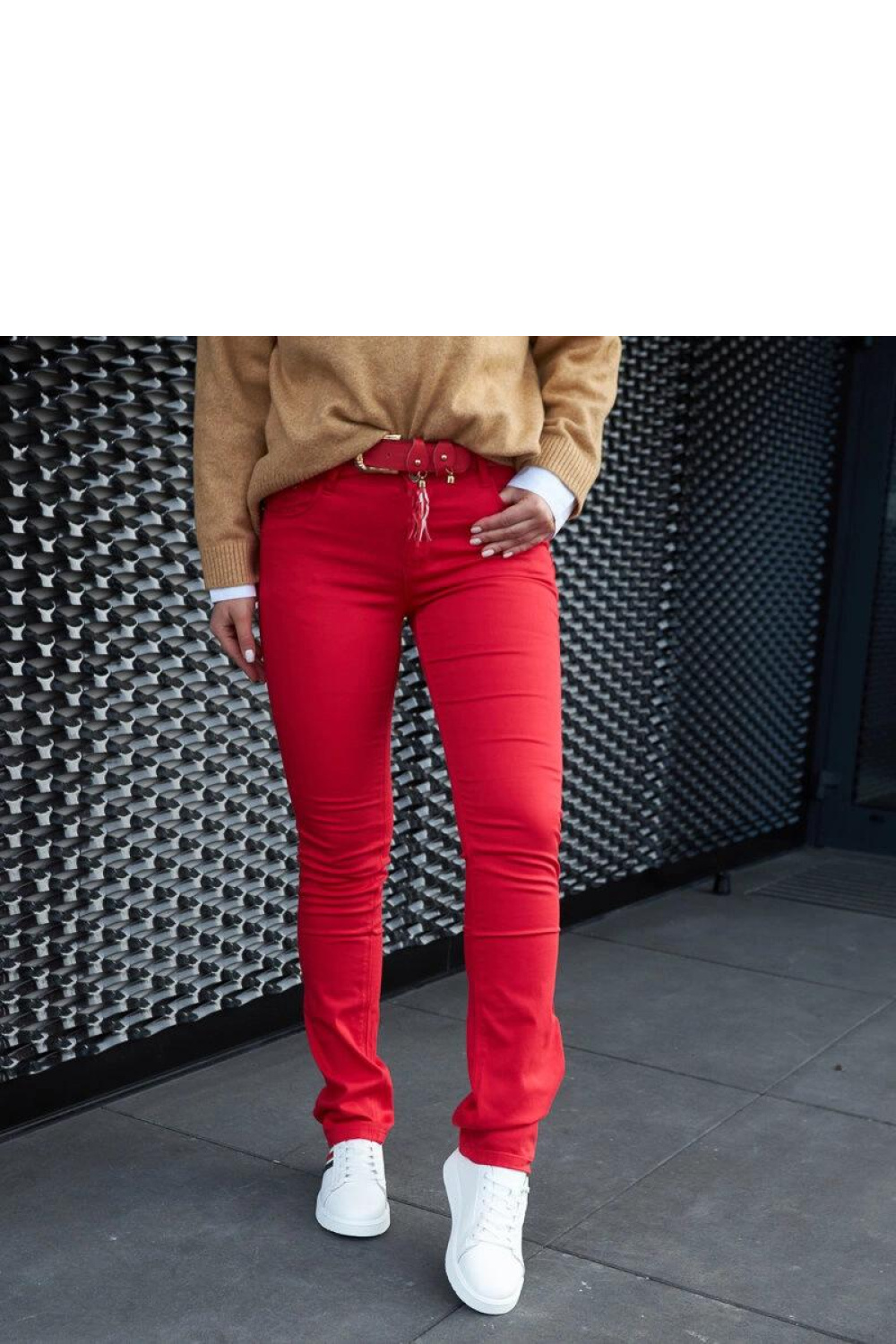 Białe skórzane wiązane sneakersy Camilla - Solea - obrazek 5