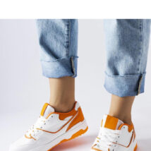 Biało-pomarańczowe sneakersy Barrette – Solea
